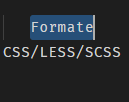 formate: CSS/LESS/SCSS formatter